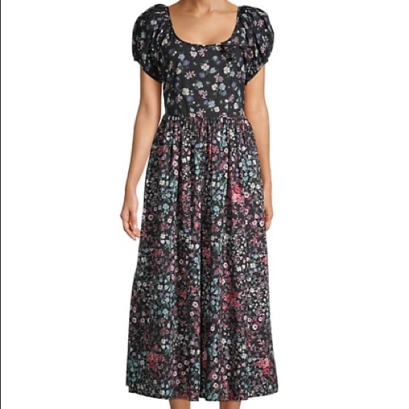 LoveShackFancy LAIS FLORAL PUFF SLEEVE DRESS - Picture 4 of 11